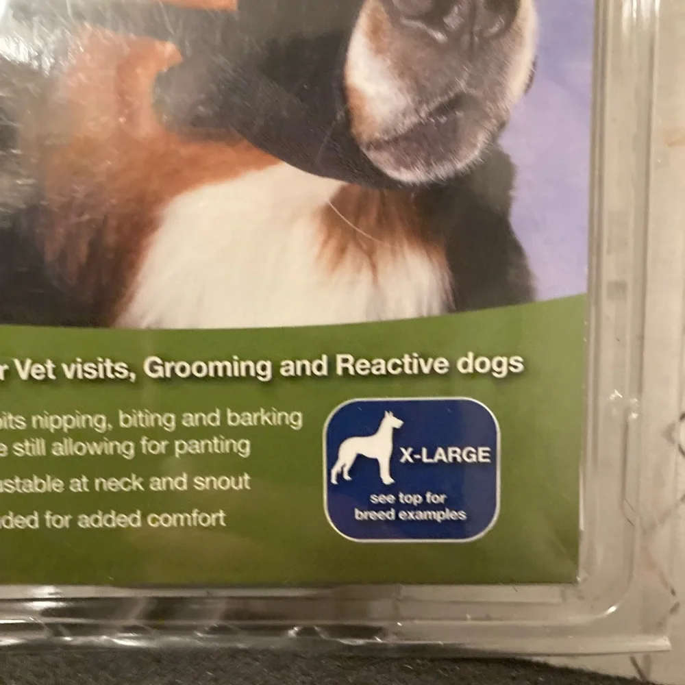 NIB Black Dog Muzzle By Pet Safe Size XL